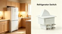 Interruptor de Botón para Refrigerador, Blanco, de 4 Pines, Material de PC, Rendimiento Estable, 250V, 5A