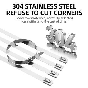 روابط كابلات من الفولاذ المقاوم للصدأ عالي الجودة <span class=keywords><strong>Ss304</strong></span> مغلفة بالبلاستيك PVC روابط كابلات من الفولاذ المقاوم للصدأ الأسود بقفل كروي 7.9*600 مم - Product Image 2