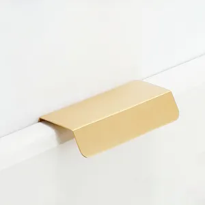 MAXERY High Quality Brass handles Edge Straight Cabinet Profile Handle pulls