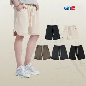 Men's Retro High Street Sports Cotton <b>Shorts</b> Factory Stock Summer Collection Eco-Friendly Hip-Hop Loose Five Pant Elastic <b>Waist</b> - Product Image 1