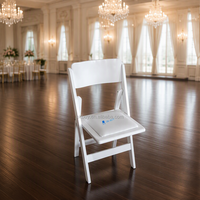 Chaise pliante rembourrée en bois à dossier courbé pour événements, idéale pour les entreprises de location, les salles de banquet, les fournisseurs de fêtes et les cérémonies en extérieur.