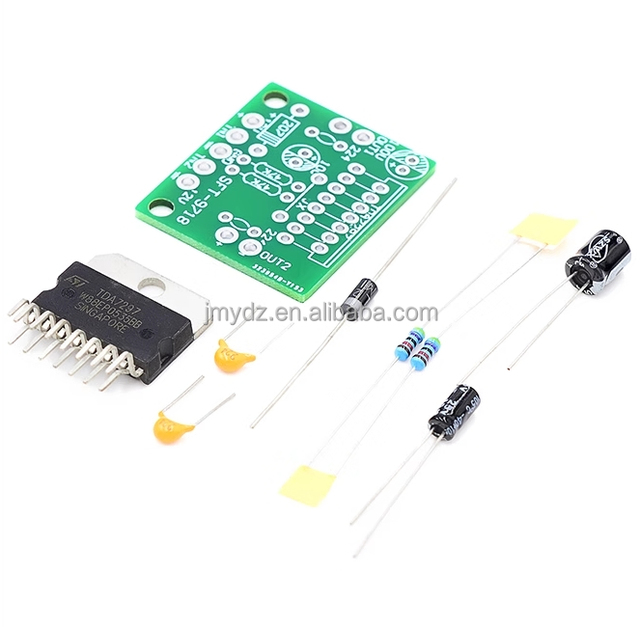 TDA7297 Power Amplifier Board DC 12V Dual Channel 15W+15W Loose Parts for Electronic DIY Kit Development Board