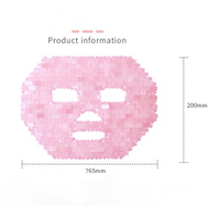 Masque facial rafraîchissant en quartz rose fait main avec strass en cristal et pierres précieuses, technique anti-âge pour les yeux