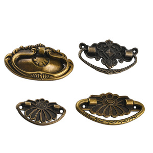 European Style Oval Furniture Handle Antique Bronze Cabinet Drawer Pull Durable Iron Hardware - Product Image 5