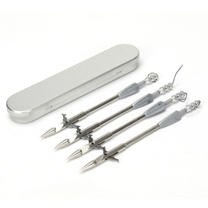 165mm de alta calidad de tiro con arco de acero inoxidable tiburón con cola dardo de pesca a Honda dardo arco pescado flechas - Product Image 3