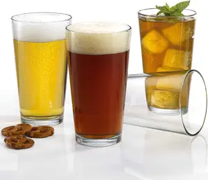 रेंज आकर्षक चश्मा साफ़ भारी बेस लंबा पब चश्मा पानी, जूस, बीयर, वाइन और कॉकटेल के लिए पीने का चश्मा