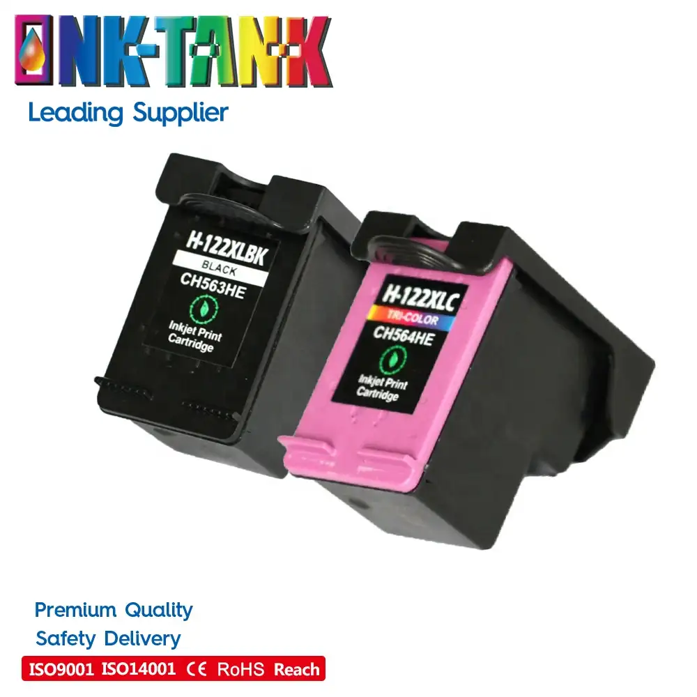 INK-TANK 122 XL 122XL Premium Kartrid Tinta InkJet Warna Diproduksi Ulang untuk HP122 untuk HP Deskjet 1510 2050 3050 2512