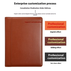 Porte-documents multifonctionnel en cuir A4 pour gestionnaire d'entreprise avec rangement pour tableau, idéal pour les ventes, les expositions, les signatures, motif sac - Product Image 5