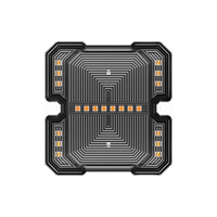 Feu de position latéral et d'avertissement ambre 20 LED 12V-24V DXZ JB-F-20LED-Y, lampe indicatrice de dégagement pour camion, remorque, camping-car, poids lourd, bus, bateau