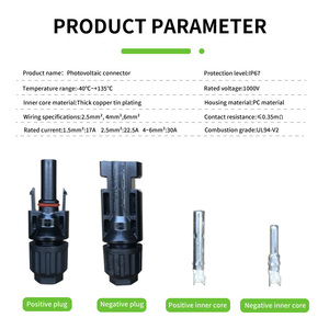 Venta caliente de fábrica IP67 1000V PV conector Solar Multi pines macho y hembra montaje en Cable conector fotovoltaico Solar - Product Image 4