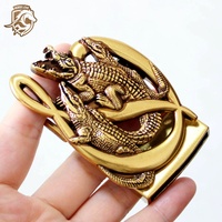 HORSE LOVE 35mm 00646 Boucle de ceinture automatique en métal style crocodile personnalisée pour homme/femme, style simple, couleur et design personnalisables