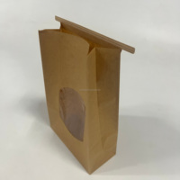 Sacs en papier kraft laminé à bord roulé scellé par du fil, de qualité alimentaire et écologique, pour nougat, biscuits, popcorn, pain et toast, 50 pièces