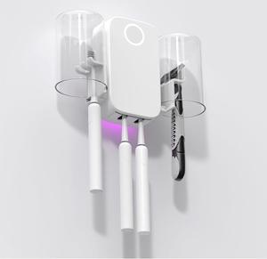 <span class=keywords><strong>Sterilizzatore</strong></span> per <span class=keywords><strong>Spazzolini</strong></span> da Denti Ricaricabile da Parete con Due Bicchieri, Ideale per Coppie, Sanificatore Automatico UVC per <span class=keywords><strong>Spazzolini</strong></span> - Product Image 1