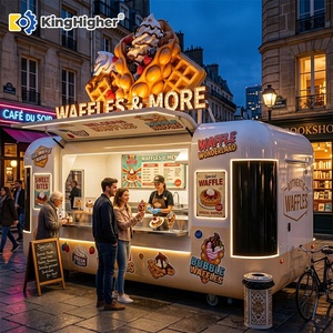 Remorque de camion-restaurant commerciale personnalisée, chariot mobile à desserts et gaufres, équipement de restauration, café et snack de rue, à vendre - Product Image 1