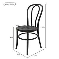 Chaises de restaurant et d'hôtel en bois massif noyer foncé, style Thonet, avec assise en rotin naturel tressé