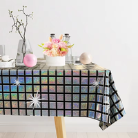Nappe de fête en plastique laser brillant Nappe disco Fournitures de fête en gros
