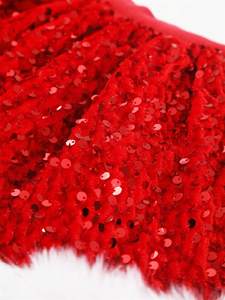 <span class=keywords><strong>Jupe</strong></span> tutu à paillettes pour filles, <span class=keywords><strong>jupe</strong></span> en velours <span class=keywords><strong>rouge</strong></span> à paillettes pour l'hiver, <span class=keywords><strong>jupe</strong></span> moelleuse - Product Image 4