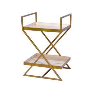 New Rectangular Design 2 Tier Enamel Tray <b>Side</b> <b>Table</b> Farmhouse Style Minimalist Iron <b>Table</b> for Living Room Bedroom <b>Sofa</b> <b>Table</b> - Product Image 1