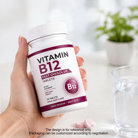 Comprimés de vitamine B12 à dissolution rapide, complément alimentaire pratique pour un soutien énergétique quotidien et le bien-être