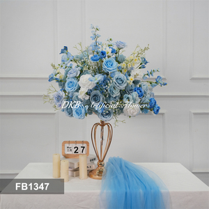 ลูกบอลดอกไม้ประดิษฐ์คุณภาพสูงขนาด 50 ซม. สีฟ้า สำหรับงานแต่งงานและงานอีเว้นท์ - Product Image 2