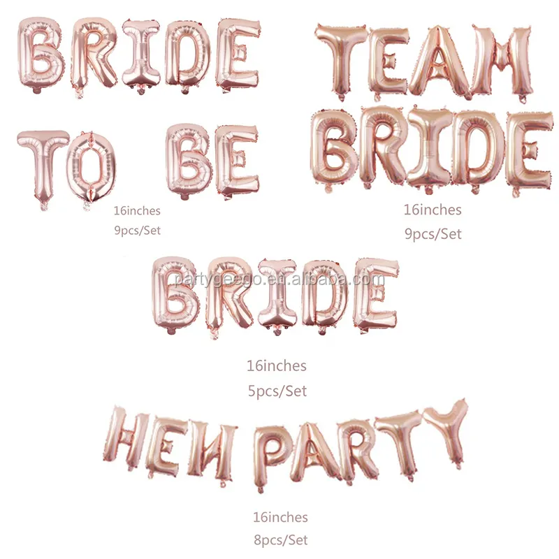 Высокое качество 16 дюймов с буквенным принтом, с надписью "Bride To Be" Воздушные шары из розового золота с буквенным принтом воздушные шары из фольги
