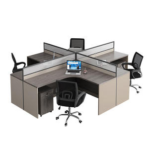 Bonne qualité 2.4m Mdf 2 personnes Partition <span class=keywords><strong>Table</strong></span> <span class=keywords><strong>de</strong></span> bureau d'<span class=keywords><strong>occasion</strong></span> Coworking Bureaux en forme <span class=keywords><strong>de</strong></span> L pour le personnel - Product Image 6