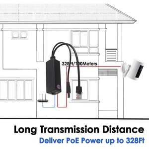 ตัวแปลงไฟ PoE 48V เป็น 12V DC สำหรับเราเตอร์และจุดเชื่อมต่อ WiFi - Product Image 1