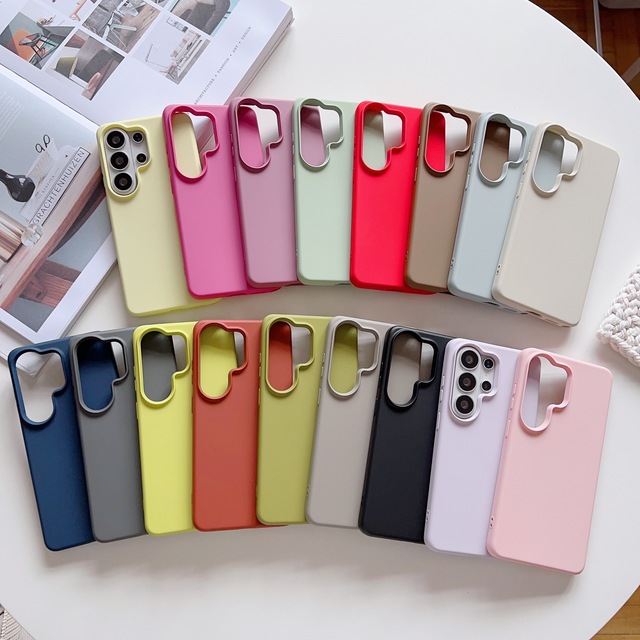 Popular Candy Color Silicone TPU Soft Protective Cover Mobile Phone Case for Samsung Galaxy S26 S25 Ultra A17 A37 A57