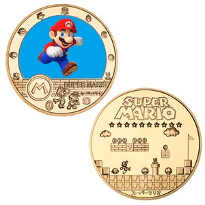 Pièce commémorative populaire de la marque Mario, à thème anime, plaquée or, en fer moulé sous pression, imprimée en typographie, cadeau souvenir, artisanat métallique - Product Image 5