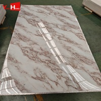 Plaque de marbre en PVC ignifuge |   Panneau mural UV SPC pour la décoration d'appartements et de bureaux