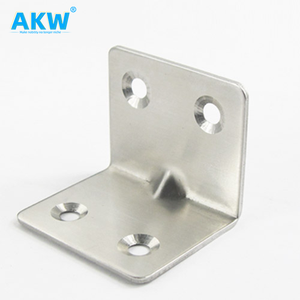 Akw kim loại L chân đế đen 1 "x 1" thép không gỉ gương tam giác bàn làm việc 16 inch góc hỗ trợ chân đế - Product Image 5