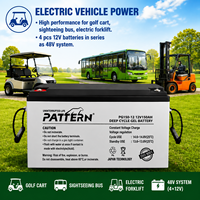 Batterie Gel 12V 100Ah 200Ah Certifiée ISO9001, Sans Entretien, à Cycle Profond, pour Système Solaire