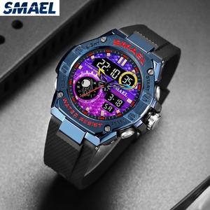 Reloj Deportivo SMAEL 8068 de Acero Inoxidable con Silicona Suave para Hombre, Resistente al Agua 50 Metros, Reloj Despertador Digital para Hombre - Product Image 5
