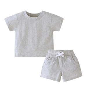 Bộ quần áo mùa hè 2026 cho bé, áo ngắn tay, quần ngắn, unisex, chất liệu cotton hữu cơ, 2 món, quần áo mùa hè cho bé - Product Image 4