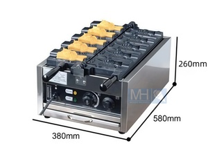 Máquina para hacer Taiyaki (gofres <span class=keywords><strong>de</strong></span> pescado) <span class=keywords><strong>de</strong></span> boca abierta, 220/110V, para comida callejera coreana, con nuevo motor, para restaurantes - Product Image 2