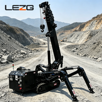 Mini-grue araignée à faible consommation d'énergie, 1,5 tonne, 4 tonnes, pompe hydraulique à faible consommation pour le levage de matériaux en intérieur