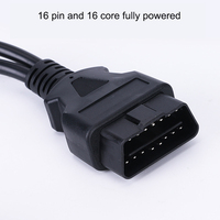 Cable de Extensión Divisor OBD2 de 16 Pines Macho a Doble Hembra en Y