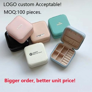 Mini Estuche de Joyería de Viaje, Caja Organizadora Portátil de Cuero PU con Cierre para Anillos, Aretes y Collares - Product Image 5