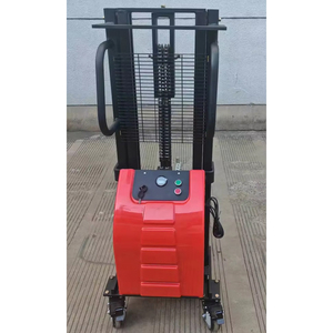 Transpaleta de servicio pesado de 1,6 m de altura y 0,8 toneladas, carretilla elevadora apiladora semieléctrica manual para industrias de la construcción, buen transporte - Product Image 2