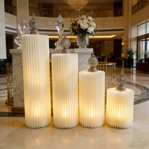 Soporte cilíndrico plegable tipo pilar romano para exhibición en mesas de postres, fiestas de cumpleaños, escaparates y decoración de centros comerciales - Product Image 4