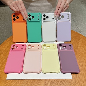 เคสโทรศัพท์แบบมินิมอลสัมผัสนุ่ม สำหรับ iPhone 17 16 15 14 13 Pro Max สีพื้น พร้อม Airbag - Product Image 1
