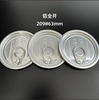 Vente en gros de couvercles en aluminium faciles à ouvrir pour boîtes de conserve alimentaires avec anneau de traction, modèles 202, 206, 209, 211, 300