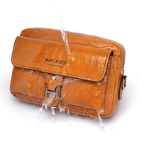 Großhandel Hochwertige PU-Leder Mode Casual Herren Umhängetasche mit Reißverschluss Wasserdichte Messenger-Tasche Kleine Quadratische Schultertasche