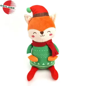 Christmas plush toy doll cute fox stuffed toy