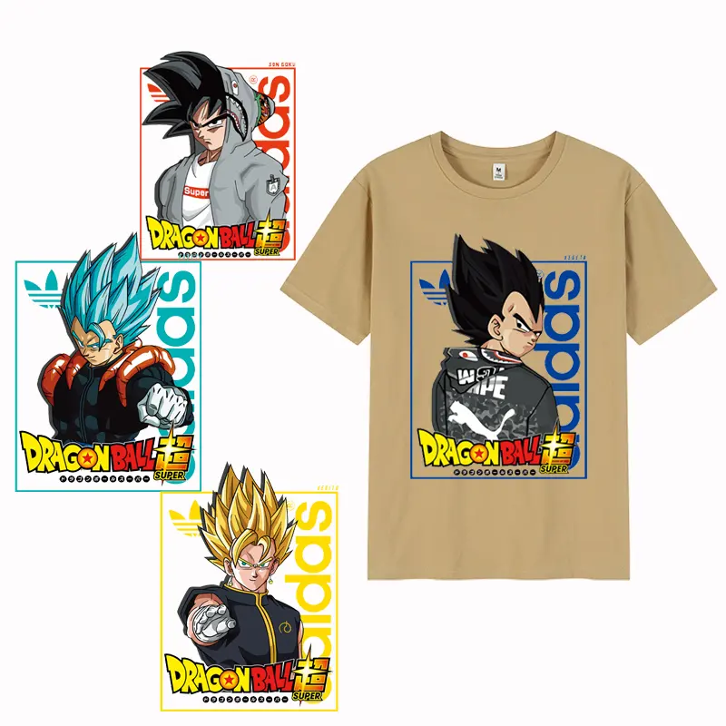 Custom Anime Dragon Ball Heat Transfer Sticker Pattern Offset Printing Hot Stamping Clothing Sweatshirt T-shirt Dtf Transfers