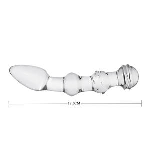 Dubbele Kop Helder Kristal Glas Anale Plug Vagina Vibrator Volwassen Homo Masturbatie Seksspeeltjes - Product Image 6
