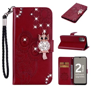 Sang trọng handmade Bling kim cương PU Leather bìa cho <span class=keywords><strong>Iphone</strong></span> XR x XS 7 8 11 12 13 14 15 16 17 cộng với Pro Max điện thoại di động trường hợp - Product Image 5