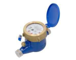 Compteur d'eau multi-jets à sec en laiton LXSG-15-50, réglable externement, horizontal, séparation eau froide et eau usée, personnalisable OEM - Product Image 1