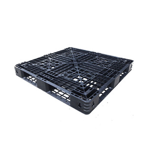 พาเลทพลาสติก Fengrui ขนาด 1200x1000x150 มม. สีดำ ลายตาราง สำหรับงานโลจิสติกส์และการวางซ้อนในงานอุตสาหกรรม - Product Image 1