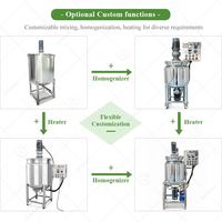 Cuve de mélange en acier inoxydable chauffante et personnalisable pour liquides de lavage, produits de nettoyage, liquides vaisselle et boissons, pour petites machines